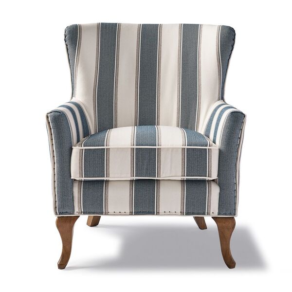 Cavendish armchair blue stripes