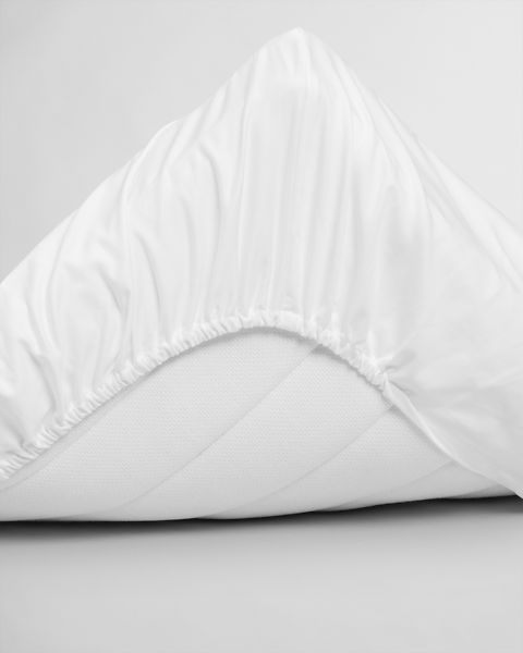 Sateen fitted sheet 90x200, white