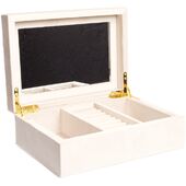 Velvet jewellery box large, sand