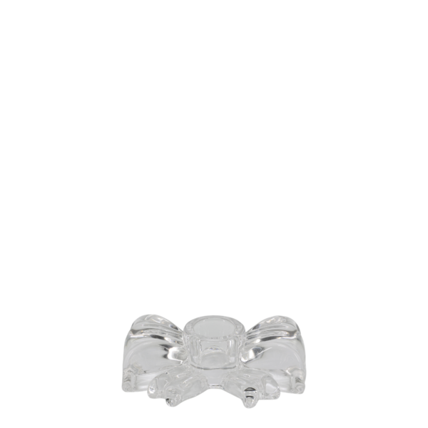 Candlestick with bow, clear