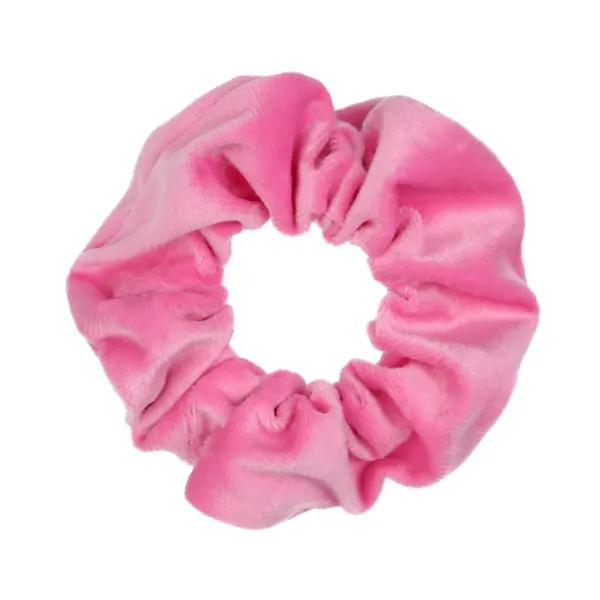 Velvet scrunchie, bubblegum pink