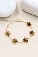 Clover bracelet, marron