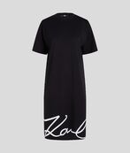 Karl signature hem dress, black