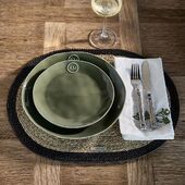 Portofino breakfast plate, green