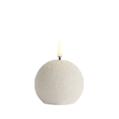 Led glitter round candle 7cm, white
