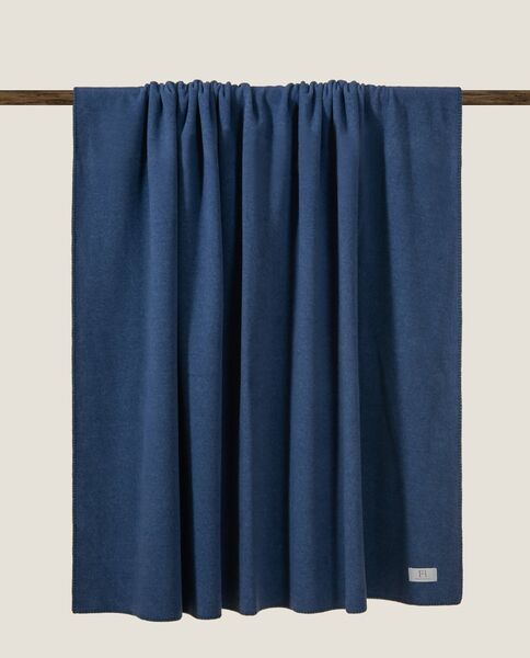 Soft cotton throw 160x200, blue