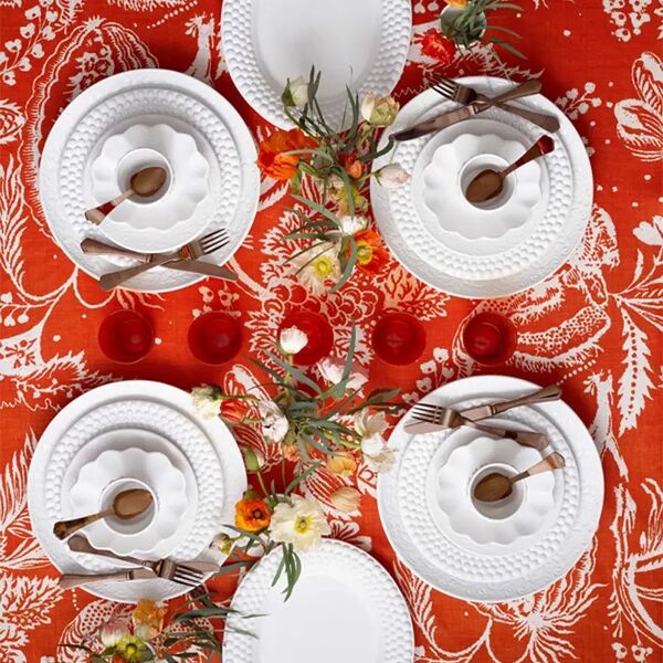 Bubbles plate 35x30cm, white