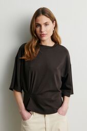 Missouri tee, dark brown melange