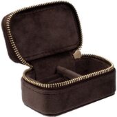 Velvet jewellery box micro, chocolate brown
