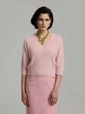 Zelda neule, vaaleanpunainen pioni