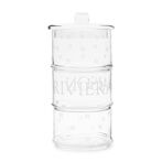 Monogram storage jar 3 parts