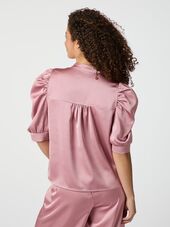 Roella heavy sateen blouse, evening rose