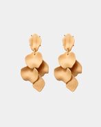 Leaf earrings, matt desert