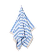 Block Striped Towel 70x130, Sky Blue/White