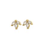 Laurel studs, gold