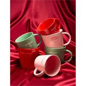 Tea cup mama claus 350ml, red