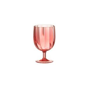 Wine glass plastic, red