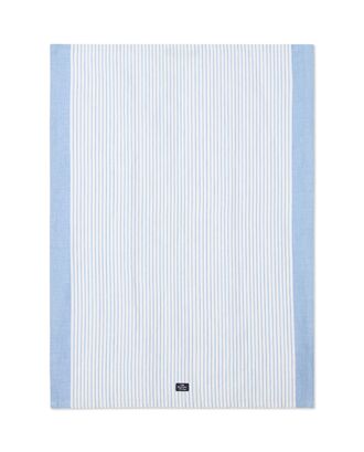 Striped Linen/Cotton Kitchen Towel, Blue/White