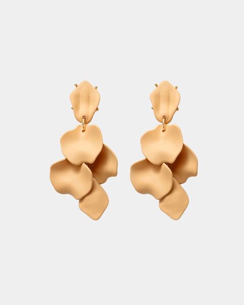 Leaf earrings, matt desert