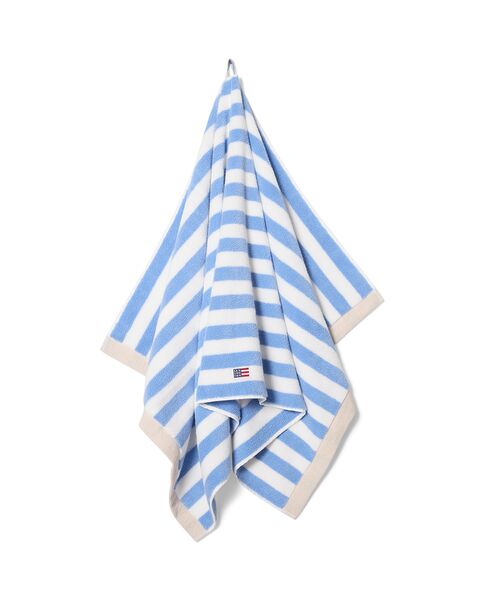 Block Striped Towel 70x130, Sky Blue/White
