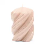 Twisted pillar candle 6,5x9, pink