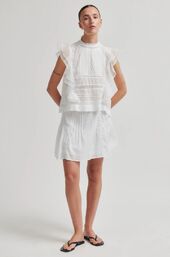 Kristel Frill Top, White