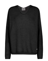 Thora V-neck knit, black