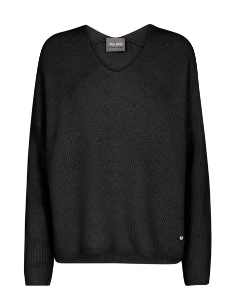 Thora V-neck knit, black