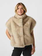 Kevini faux fur vest, beige