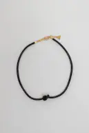 Carrie thin necklace, black