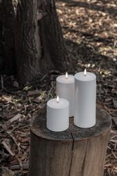 Outdoor led candle 20cm, white