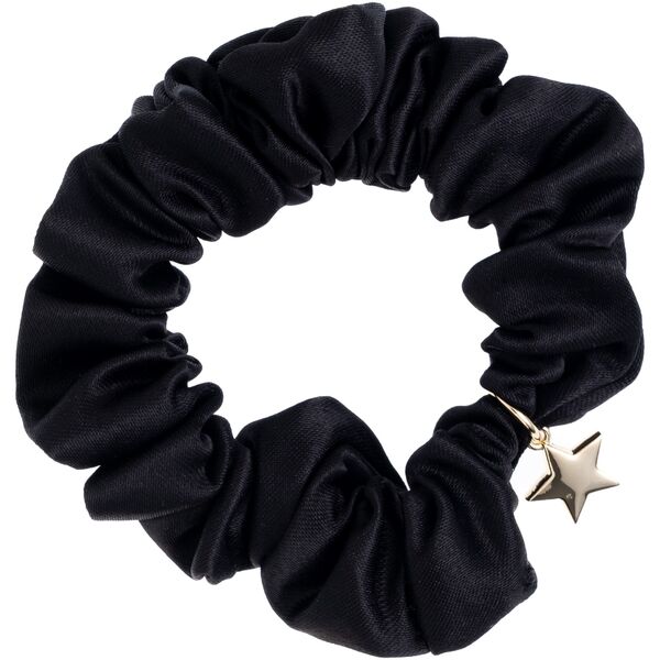Satin scrunchie, black