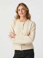 Mixie knit cardigan, ivory