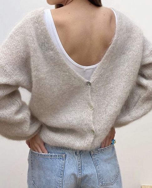 Cornelia mohair cardigan, beige