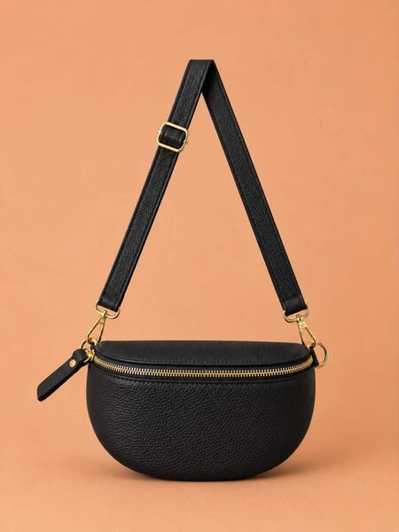Ruby leather bag, black