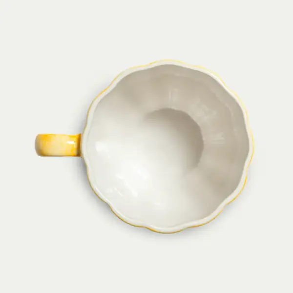 Oyster mug 11cm, yellow