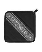 Icons cotton jacquard star pot holder, black/white