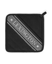 Icons cotton jacquard star pot holder, black/white