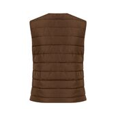 Asta quilted vest, chocolate brown