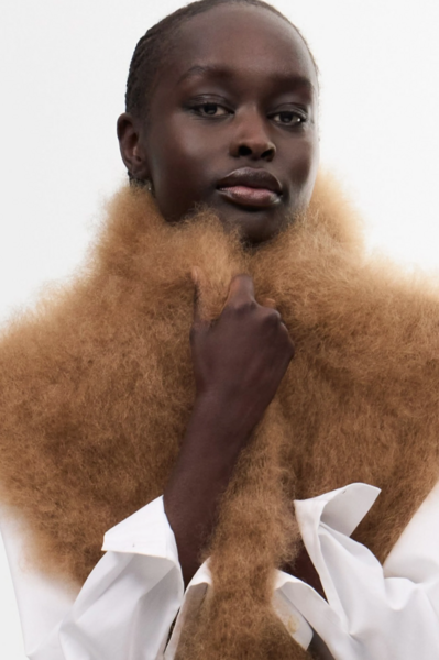 Aurora scarf 35x160, seepia