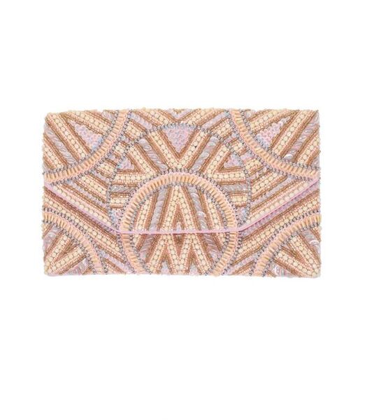 Käsilaukku, pinkki/beige