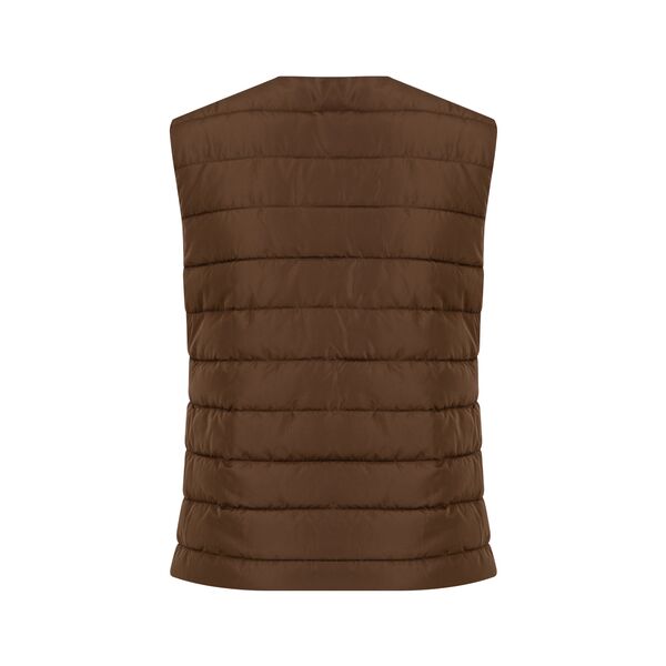 Asta quilted vest, chocolate brown