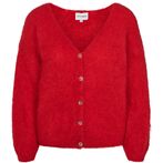 Cornelia mohair cardigan, lipstick red