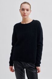 Brook knit new O-neck, black