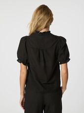 Odesa linen blouse, black