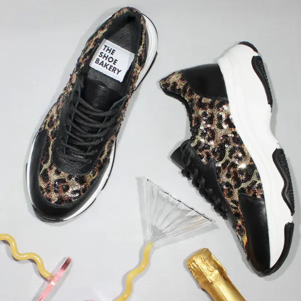 Poppy sneaker, leo glitter
