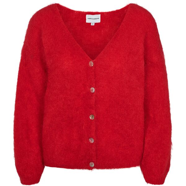 Cornelia mohair cardigan, lipstick red