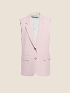 Anne gilet twill, soft, pink