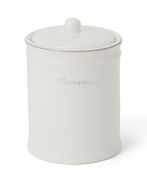 Porcelain cotton pad holder, white/beige
