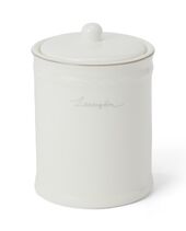 Porcelain cotton pad holder, white/beige
